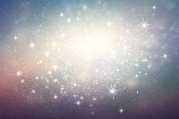 Stars explosion on glitters