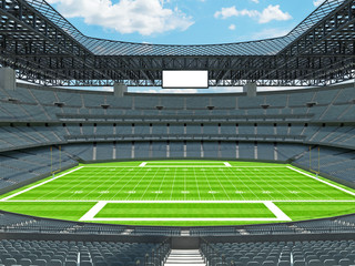 Fototapeta premium Modern American football Stadium with grey seats