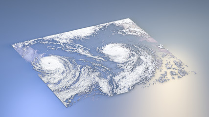 3d rendering topography with cubes