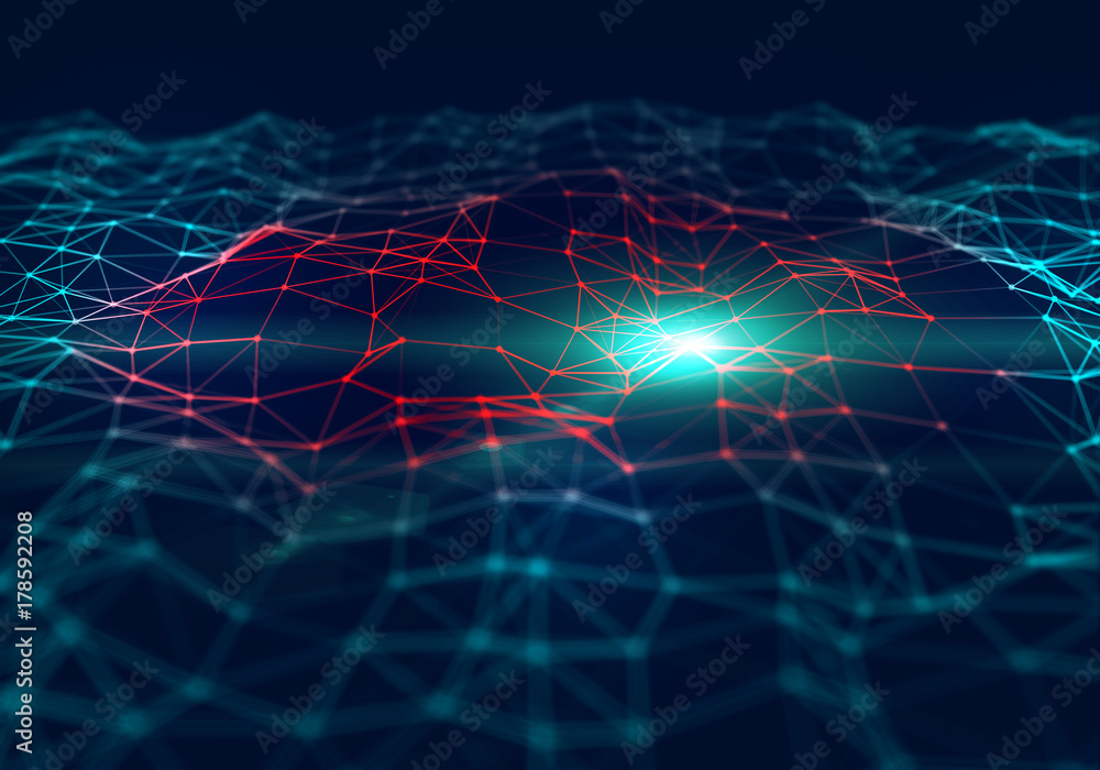 Poster abstract polygonal colorful gradient low poly background.