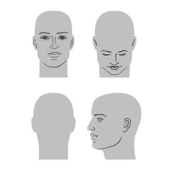 Man hairstyle head set