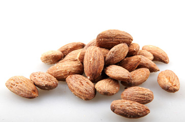 Almonds isolated on white