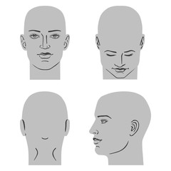 Man hairstyle head set