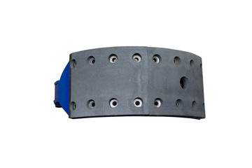 New brake shoe over white background