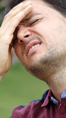 Obraz premium Unshaven Male With Headache