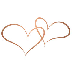 Zwei Herzen, Handzeichnung