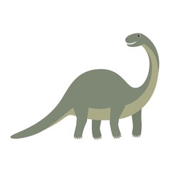 Apatosaurus dinosaur icon. Cartoon illustration of apatosaurus dinosaur vector icon for web
