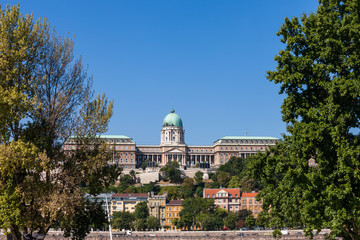 Budapest City Cityscape With Buda Castle