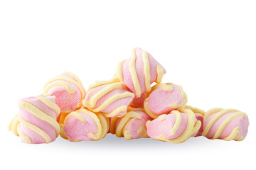 marshmallow color, isolated on white background, clipping patch