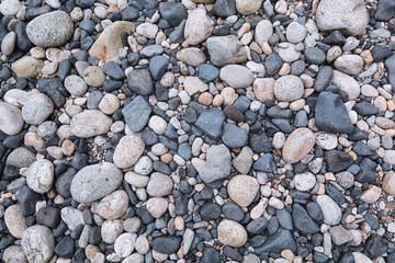 Pebbles in the bed of the river Ardeche