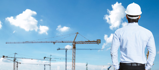 Design engineers are working at building sites.