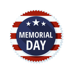 Memorial Day label illustration