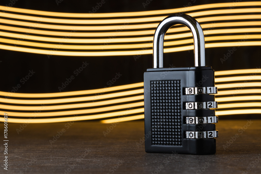 Poster the concept of closure, protection. technology blockchain, encryption of internet traffic. password 