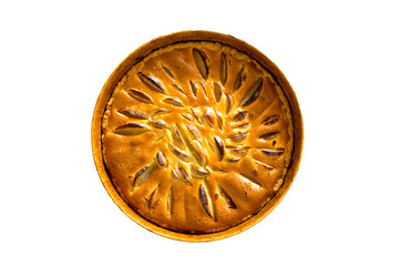 apple pie on a white background