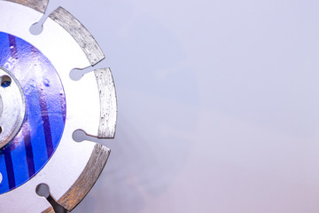 part of a grinding disk on a white background