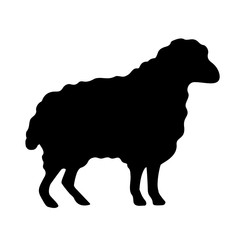 Wool sheep vector silhouette