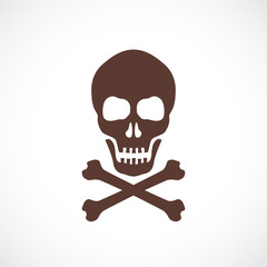 Skull and bones vector symbol