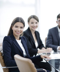 closeup.employees in the office