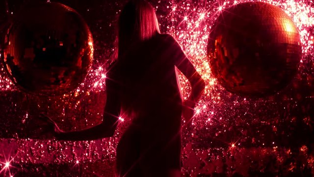 almost naked sext dancer with discoball