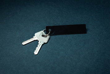 Keys on a blue background.