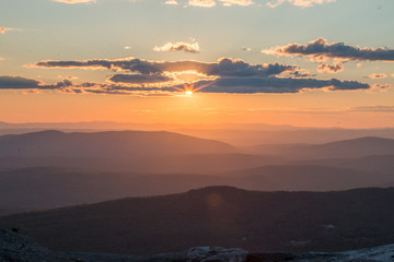 Sunset on a mountain