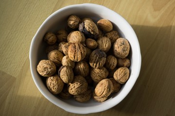 Bowl full of walnuts. Slovakia