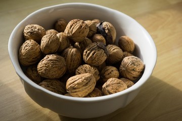 Bowl full of walnuts. Slovakia