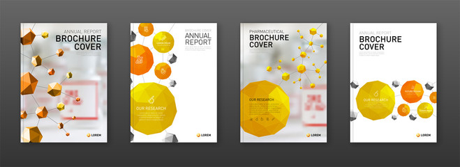 Medical brochure cover template, flyer design layout.