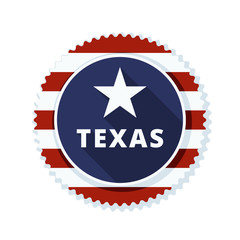Texas button label illustration