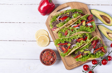 Traditional mexican tacos