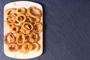Homemade сrunchy fried onion rings