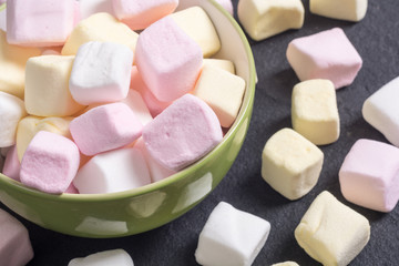 Colorful marshmallow skewers