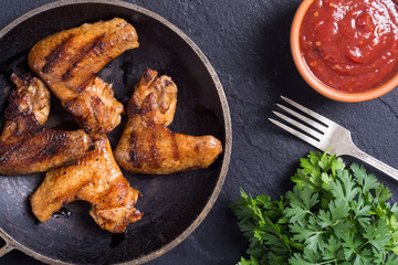 Grilled chicken wings