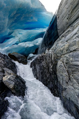 Ice Cave at Worthington Glacier in Alaska United States of Ameri