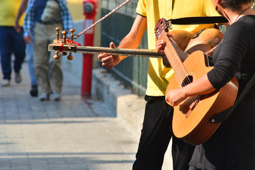 Fototapeta premium Happy street musicians