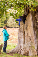 grandma with her grandchildren in Richmond park