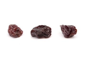 Dried Cherries on a White Backgroun