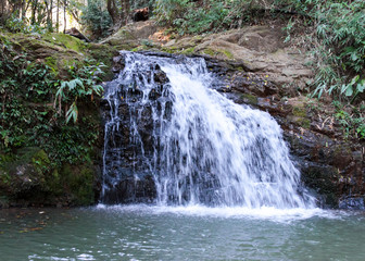 Waterfall with a delightful  natural pond in Extrema - Minas Gerais Brazil