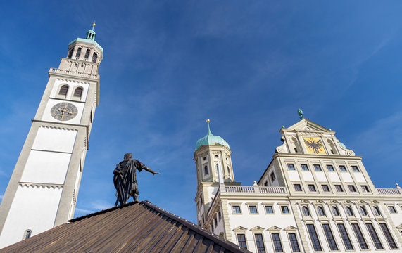 Augsburg: Perlachturm und Rathaus