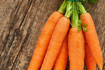 Fresh orange carrots