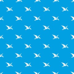 Pterosaurs dinosaur pattern seamless blue