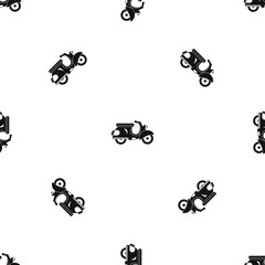 Scooter pattern seamless black