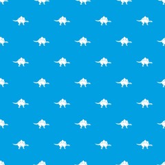 Stegosaurus dinosaur pattern seamless blue