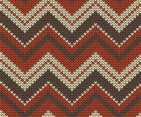 Seamless knitted vector pattern