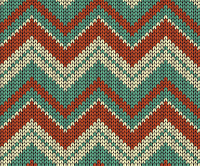 Seamless knitted vector pattern