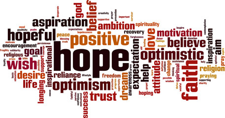 Fototapeta premium Hope word cloud