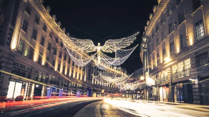 Deurstickers Regent Street Holiday Lights in London, UK © heyengel