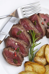 Meat and French fries