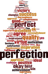 Perfection word cloud