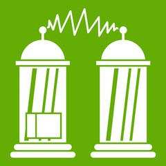 Electrical impulses icon green